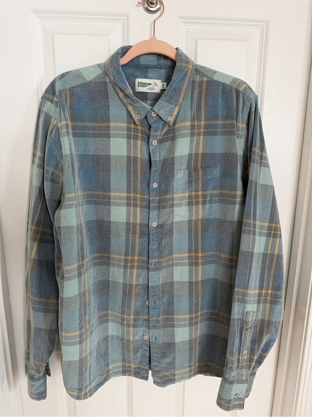 Wellen Plaid Button-Down Shirt - Blue/Green